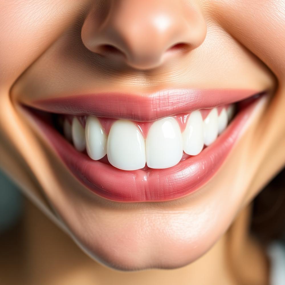Porcelain veneers — 6 upper units
